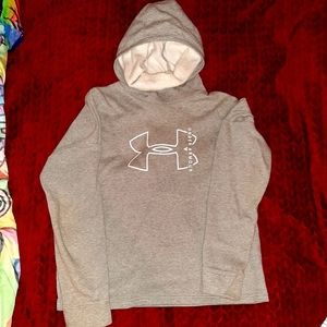 Under Armour Hoodie; Size Small, Grey & White